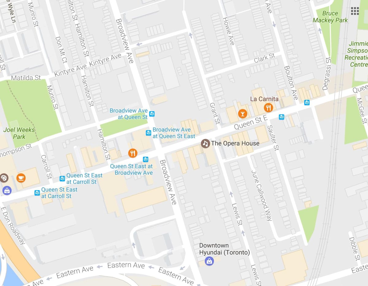 מפה של בית האופרה של טורונטו