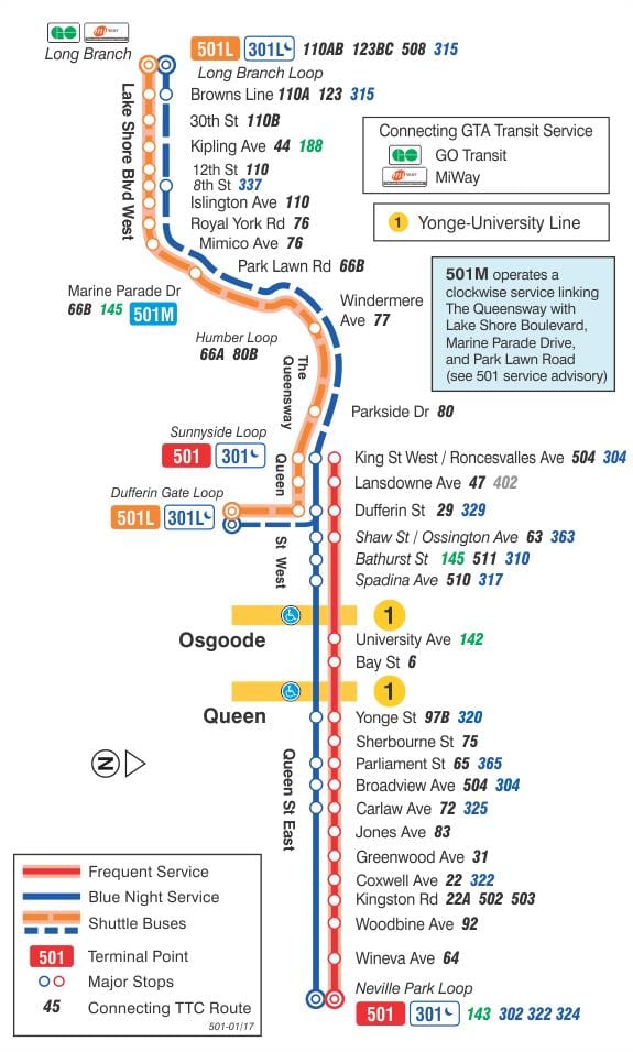 מפת חשמלית קו 501 המלכה