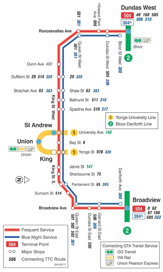 מפת חשמלית קו 504 המלך