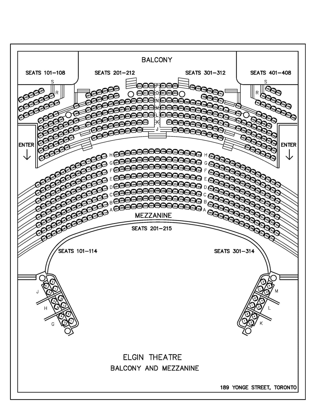 מפה של Elgin & Winter Garden Theatre