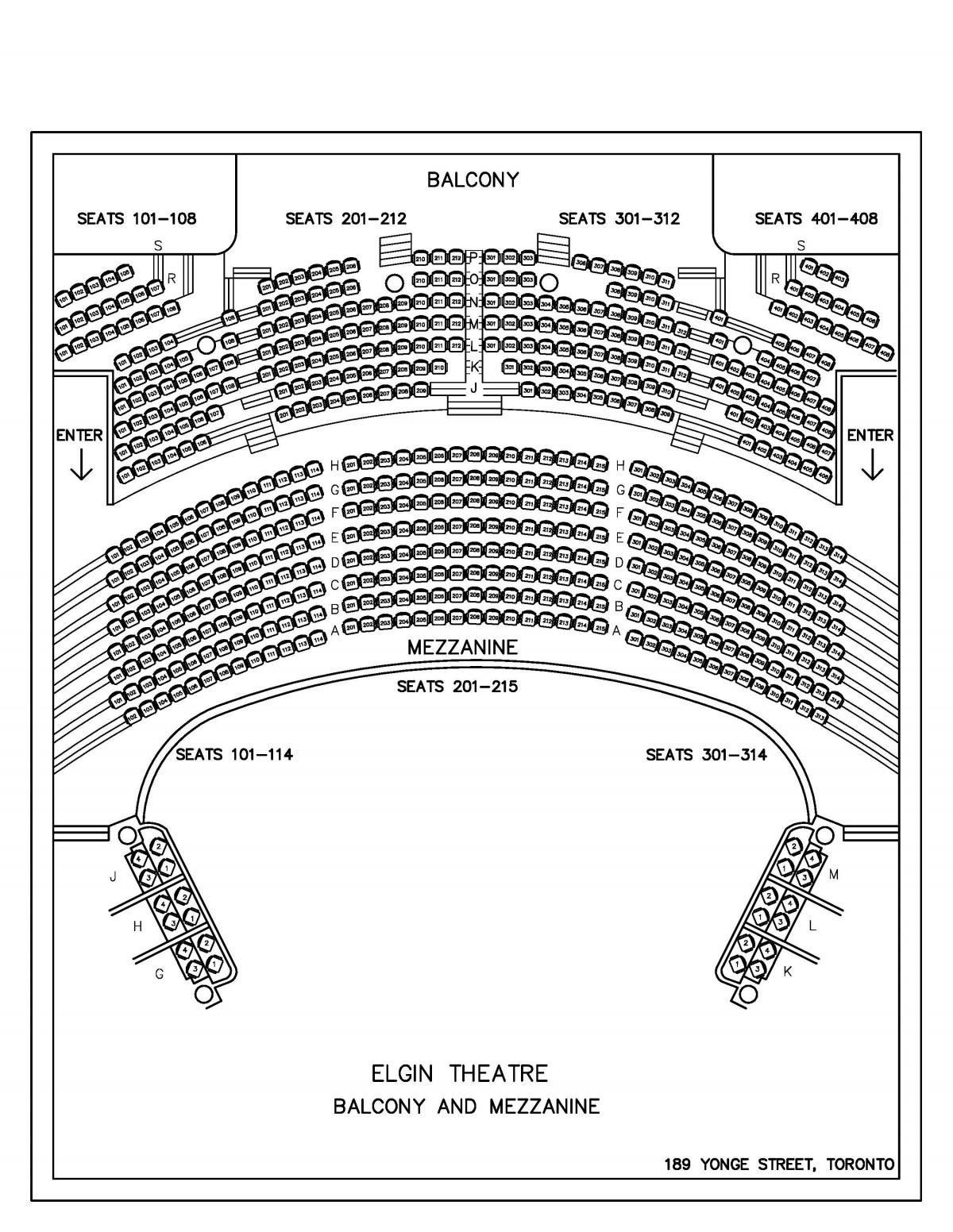מפה של Elgin & Winter Garden Theatre