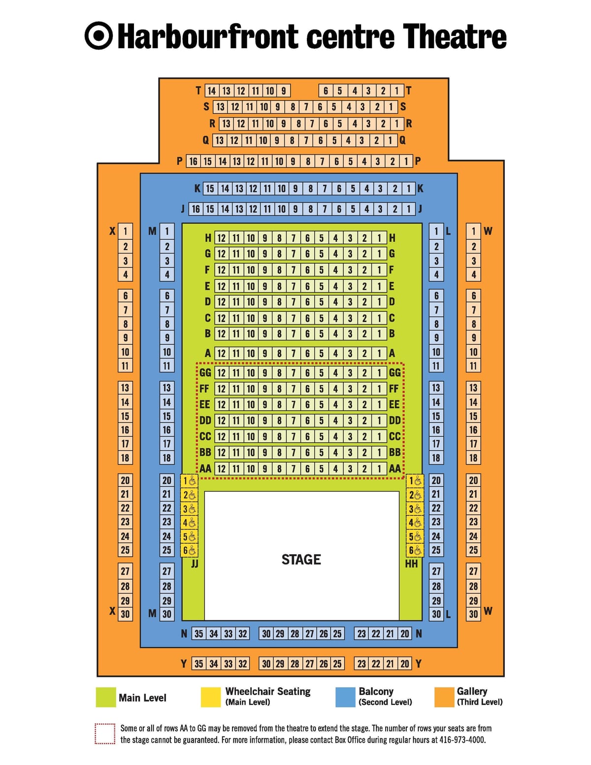 מפה של Harbourfront Centre תיאטרון