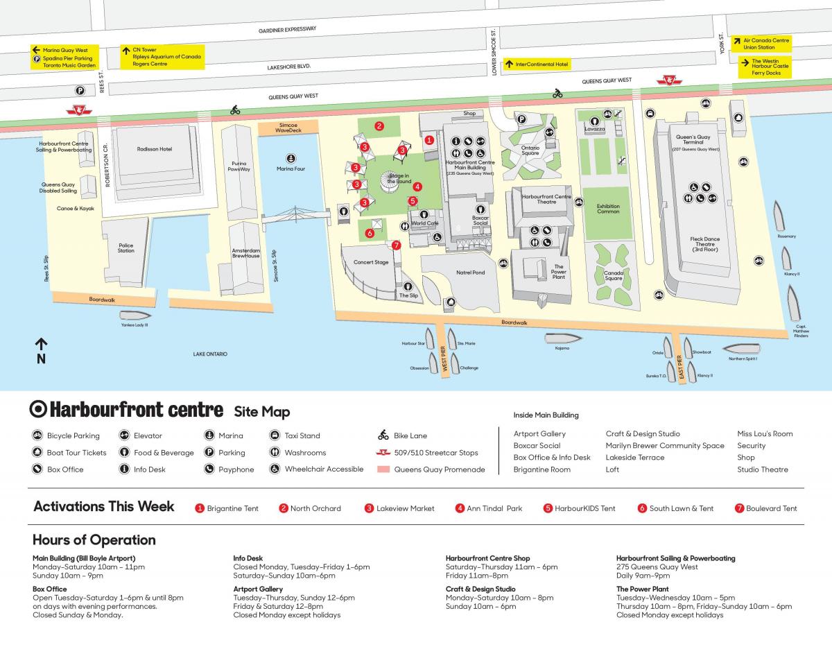 מפה של Harbourfront centre חניה