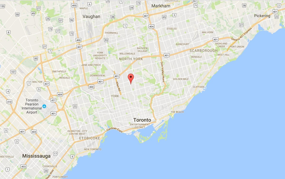 מפה של Lytton פארק מחוז טורונטו