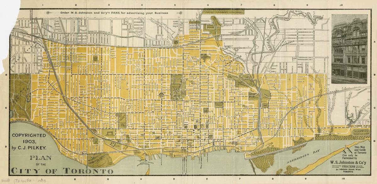 מפה של העיר של טורונטו 1903