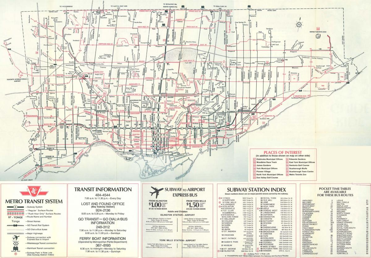 מפה של טורונטו 1976
