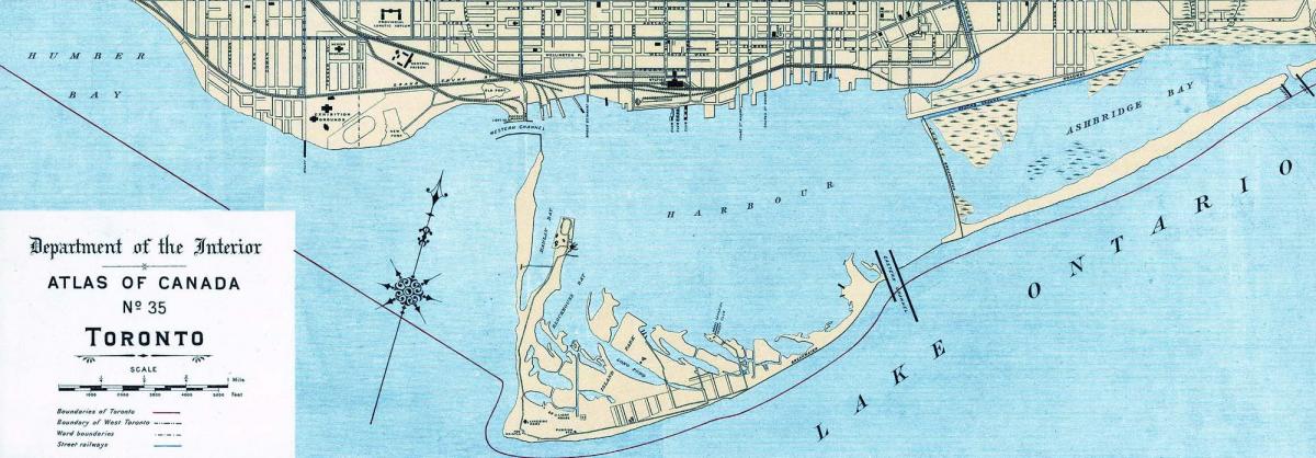 מפה של טורונטו הנמל 1906