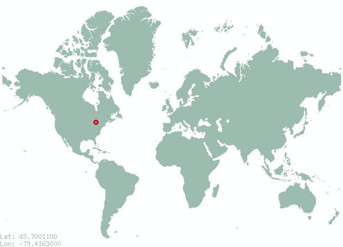 מפה של טורונטו על העולם