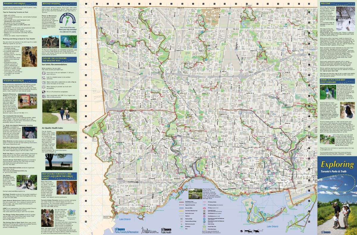 מפה של הפארקים, מסלולי הליכה מערבה טורונטו
