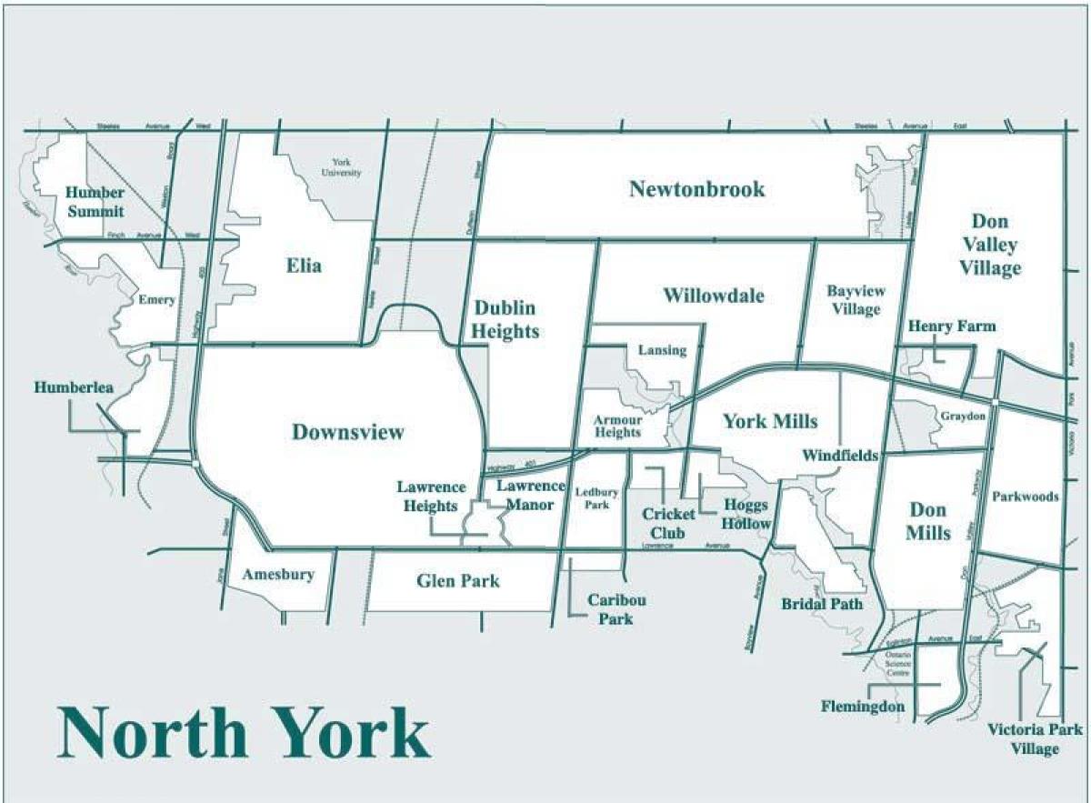 מפה של צפון יורק