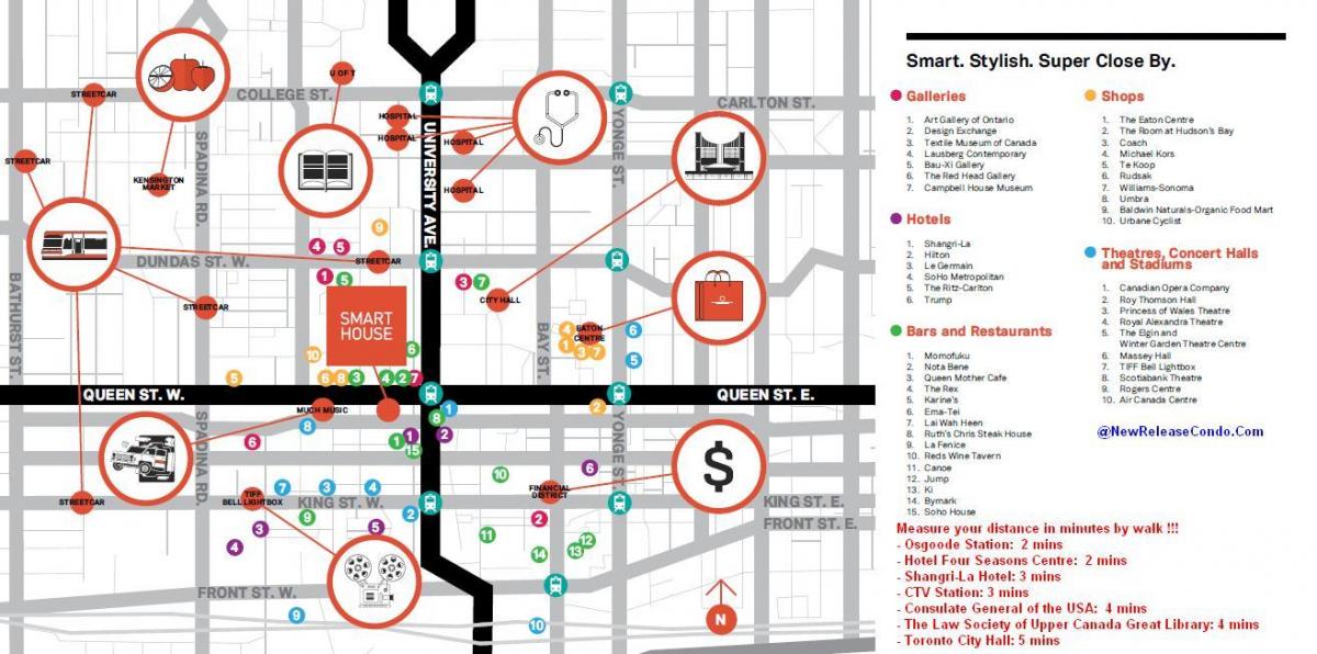 מפה של רחוב קווין בטורונטו