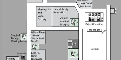 מפה של הנסיכה מרגרט סרטן במרכז טורונטו קומה 3