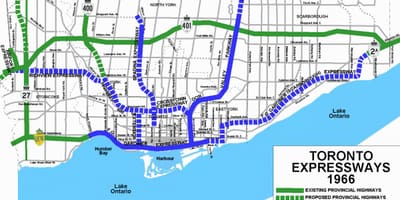 מפה של טורונטו כבישים
