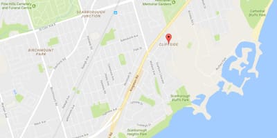 מפה של קליף סייד השכונה טורונטו