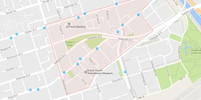 מפה של Corktown השכונה טורונטו