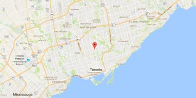 מפה של Davisville הכפר מחוז טורונטו