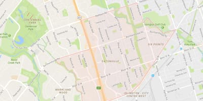 מפה של Eatonville השכונה טורונטו