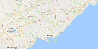 מפה של Eglinton East מחוז טורונטו