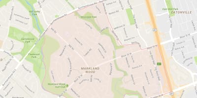 מפה של Markland עץ השכונה טורונטו