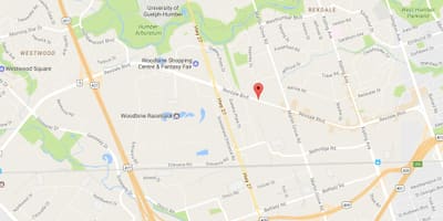 מפה של Rexdale שדרות טורונטו