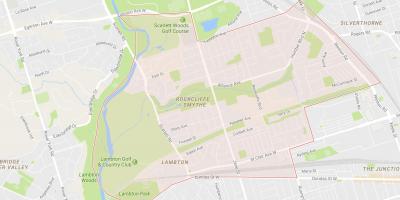 מפה של Rockcliffe–סמיית השכונה טורונטו