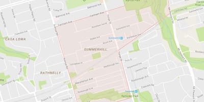 מפה של Summerhill השכונה טורונטו