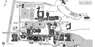 מפה של Sunnybrook מדעי הבריאות, מרכז SHSC