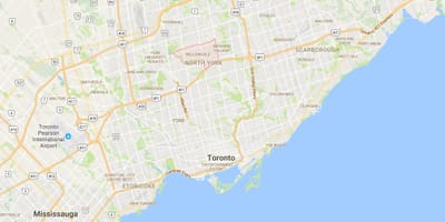 מפה של Willowdale מחוז טורונטו