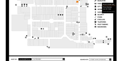 מפת מרכז קניות Yorkdale