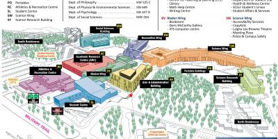מפה של אוניברסיטת טורונטו סקרבורו הקמפוס