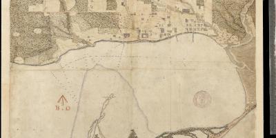 מפה של ארץ-יורק טורונטו הראשון של centure 1787-1884