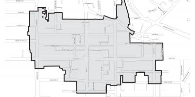 מפה של בלור יורקוויל בטורונטו boudary