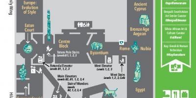 המפה של המוזיאון המלכותי של אונטריו, קומה 3