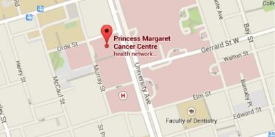 מפה של הנסיכה מרגרט סרטן במרכז טורונטו
