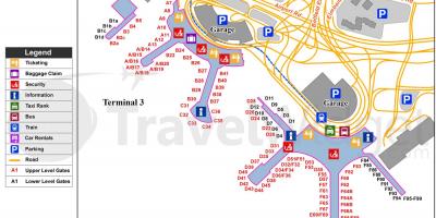 מפה של טורונטו פירסון הבינלאומי שדה התעופה