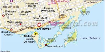 מפה של מגדל CN בטורונטו