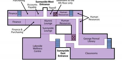 מפה של סנט ג ' וזף בריאות מרכז טורונטו Sunnyside רמה 1
